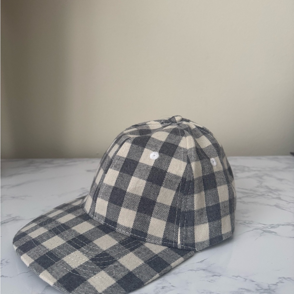 Checkered Black and White Cap